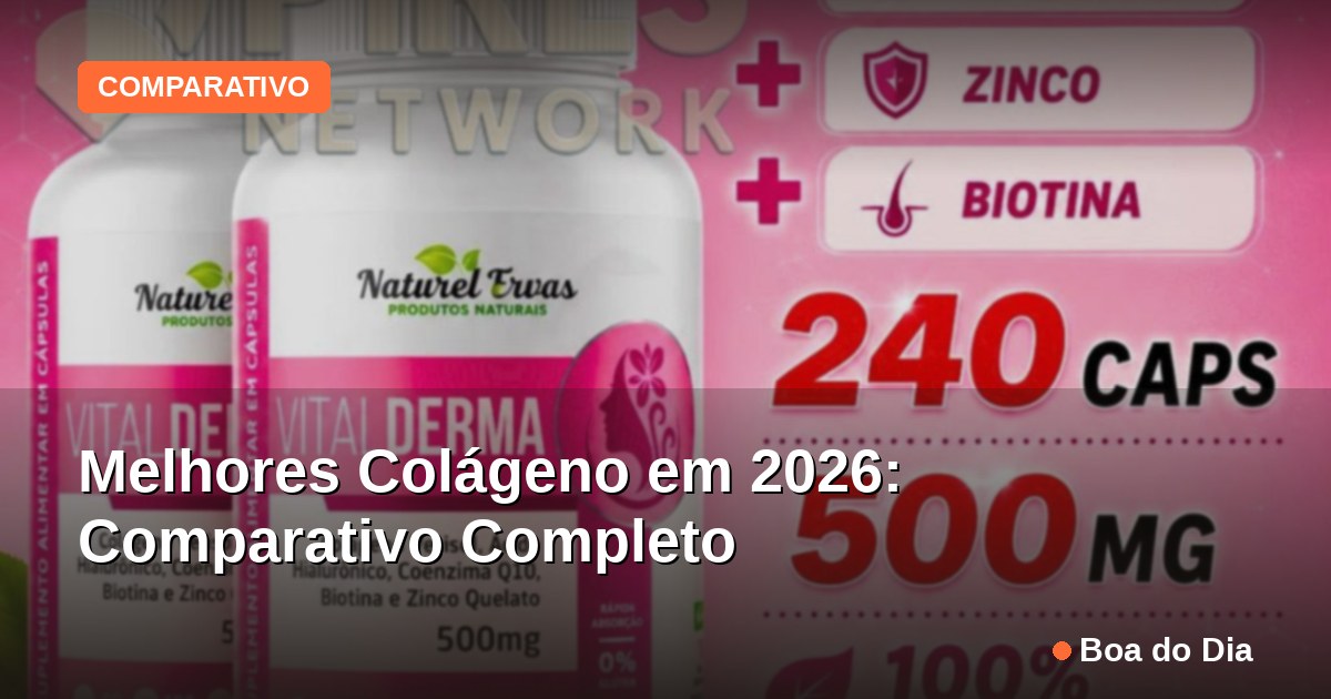 Capa: Melhores Colágeno em 2026: Comparativo Completo