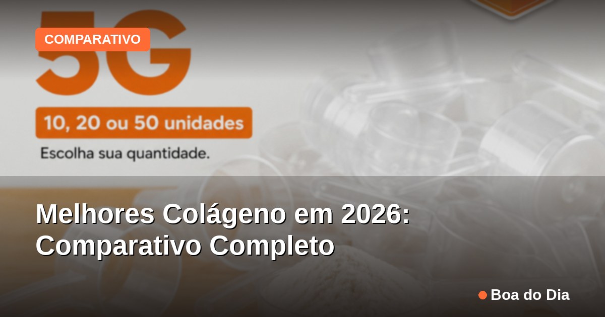Capa: Melhores Colágeno em 2026: Comparativo Completo