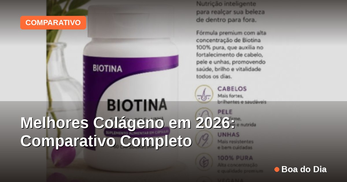 Capa: Melhores Colágeno em 2026: Comparativo Completo