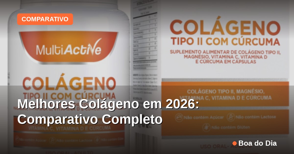 Capa: Melhores Colágeno em 2026: Comparativo Completo
