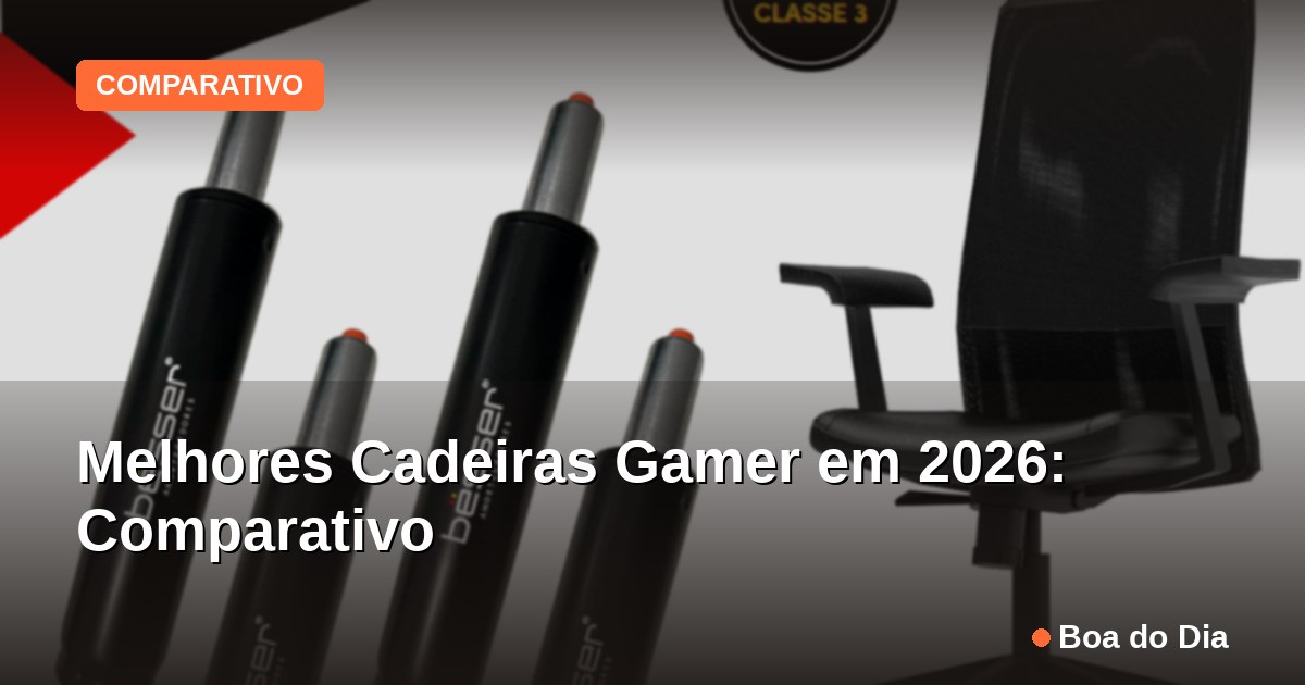 Capa: Melhores Cadeiras Gamer em 2026: Comparativo